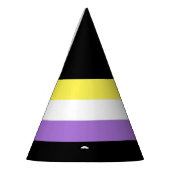 Flag für nichtbinäre Pride Partyhütchen (Links)