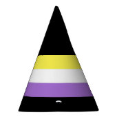 Flag für nichtbinäre Pride Partyhütchen (Rechts)