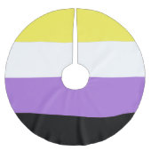 Flag für nichtbinäre Pride Polyester Weihnachtsbaumdecke (Vorderseite)