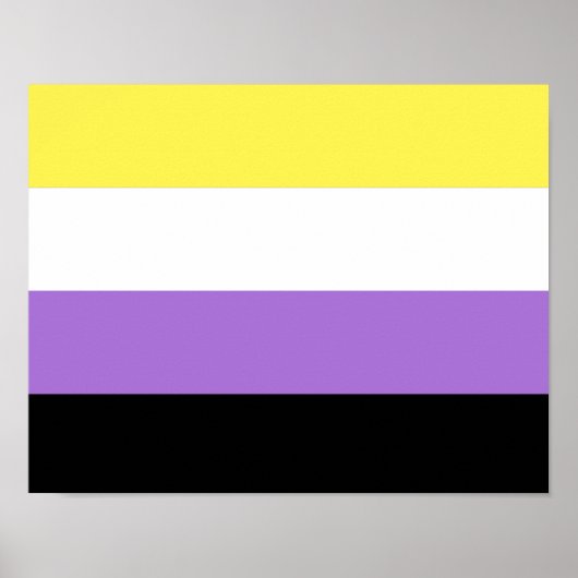 Flag für nichtbinäre Pride Poster (Vorne)