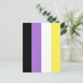 Flag für nichtbinäre Pride Postkarte (Stehend Vorderseite)