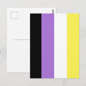 Flag für nichtbinäre Pride Postkarte (Vorne/Hinten)