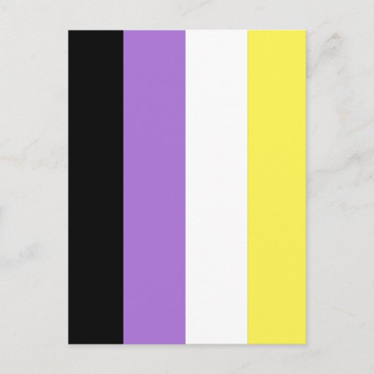 Flag für nichtbinäre Pride Postkarte (Vorderseite)
