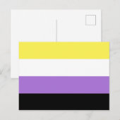 Flag für nichtbinäre Pride Postkarte (Vorne/Hinten)