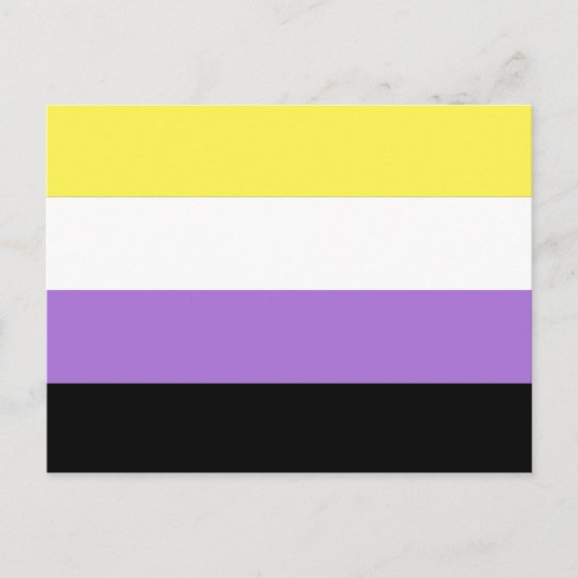 Flag für nichtbinäre Pride Postkarte (Vorderseite)