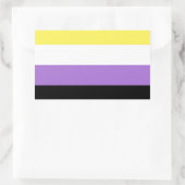 Flag für nichtbinäre Pride Rechteckiger Aufkleber (Tasche)