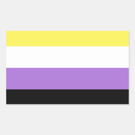 Flag für nichtbinäre Pride Rechteckiger Aufkleber (Vorderseite)
