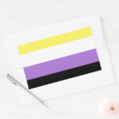 Flag für nichtbinäre Pride Rechteckiger Aufkleber (Umschlag)