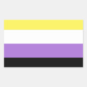 Flag für nichtbinäre Pride Rechteckiger Aufkleber (Vorderseite)