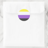 Flag für nichtbinäre Pride Runder Aufkleber (Tasche)