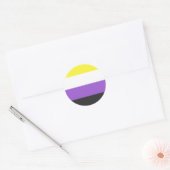 Flag für nichtbinäre Pride Runder Aufkleber (Umschlag)