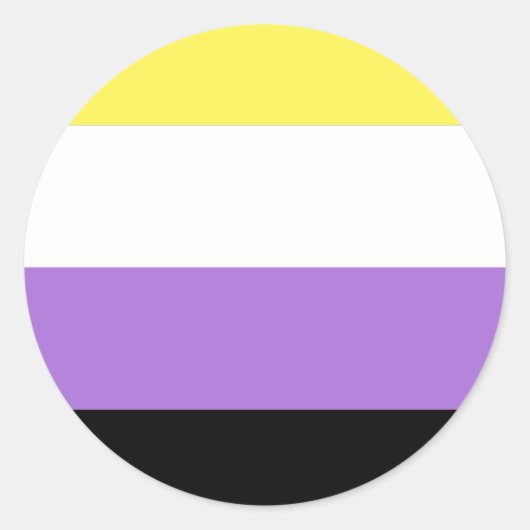 Flag für nichtbinäre Pride Runder Aufkleber (Vorderseite)