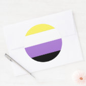 Flag für nichtbinäre Pride Runder Aufkleber (Umschlag)