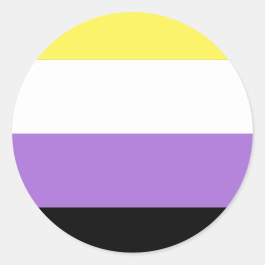 Flag für nichtbinäre Pride Runder Aufkleber (Vorderseite)