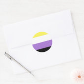 Flag für nichtbinäre Pride Runder Aufkleber (Umschlag)