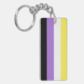 Flag für nichtbinäre Pride Schlüsselanhänger (Vorderseite links)