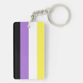 Flag für nichtbinäre Pride Schlüsselanhänger (Rückseite)