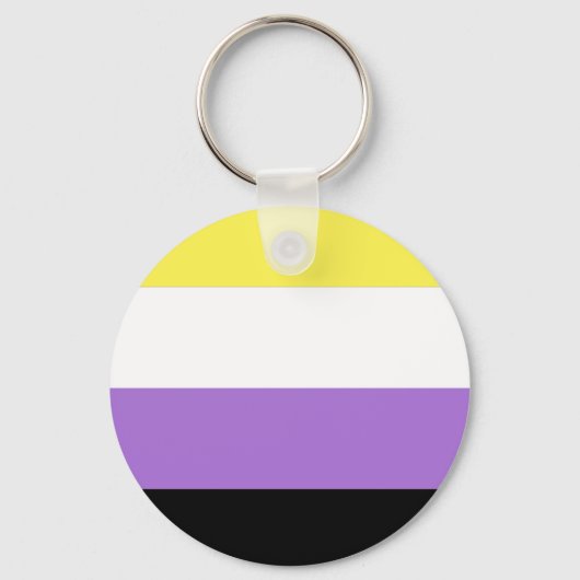 Flag für nichtbinäre Pride Schlüsselanhänger (Vorderseite)