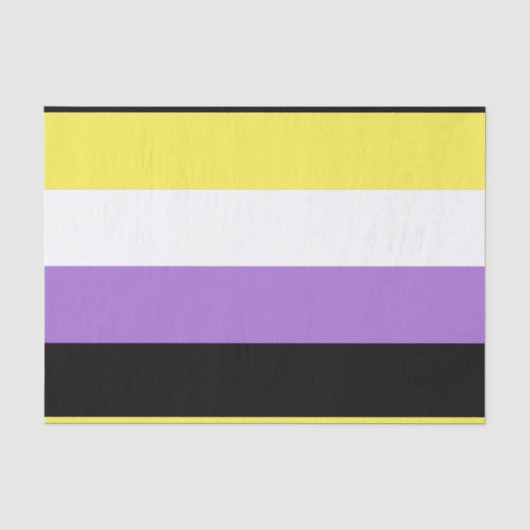 Flag für nichtbinäre Pride Seidenpapier (Vorderseite)