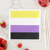 Flag für nichtbinäre Pride Serviette (Beispiel)