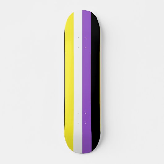 Flag für nichtbinäre Pride Skateboard (Vorne)
