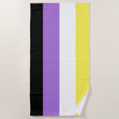 Flag für nichtbinäre Pride Strandtuch (Vorderseite)