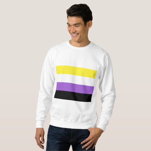 Flag für nichtbinäre Pride Sweatshirt (Vorne ganz)