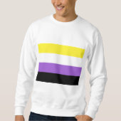 Flag für nichtbinäre Pride Sweatshirt (Vorderseite)