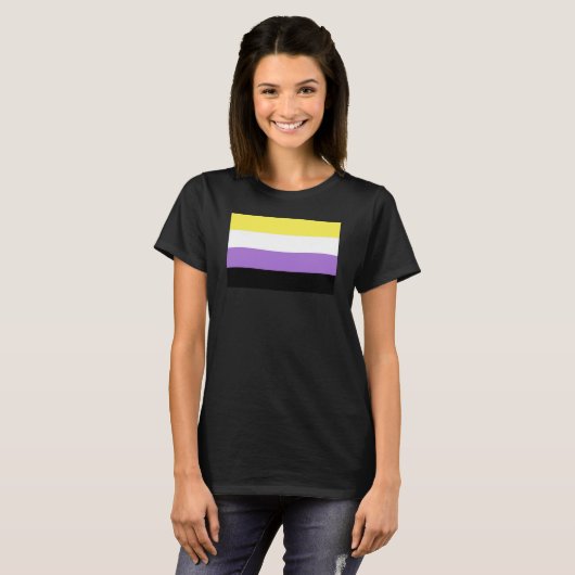Flag für nichtbinäre Pride T-Shirt (Vorne ganz)