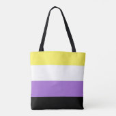 Flag für nichtbinäre Pride Tasche (Rückseite)