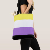 Flag für nichtbinäre Pride Tasche (Von Nahem)