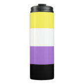 Flag für nichtbinäre Pride Thermosbecher (Vorderseite)