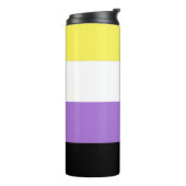 Flag für nichtbinäre Pride Thermosbecher (Nach links gedreht)
