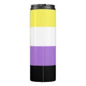 Flag für nichtbinäre Pride Thermosbecher (Rückseite)