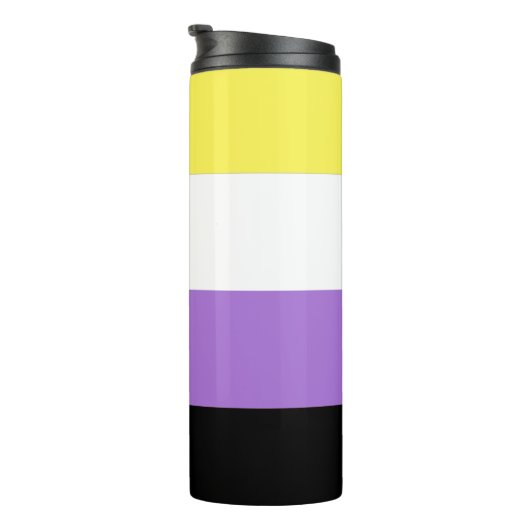 Flag für nichtbinäre Pride Thermosbecher (Nach rechts gedreht)