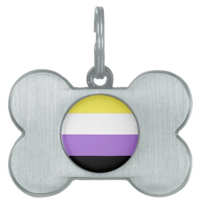 Flag für nichtbinäre Pride Tiermarke (Vorderseite)