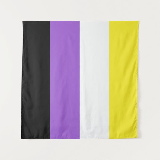 Flag für nichtbinäre Pride Wandteppich (Vorderseite (Horizontal))