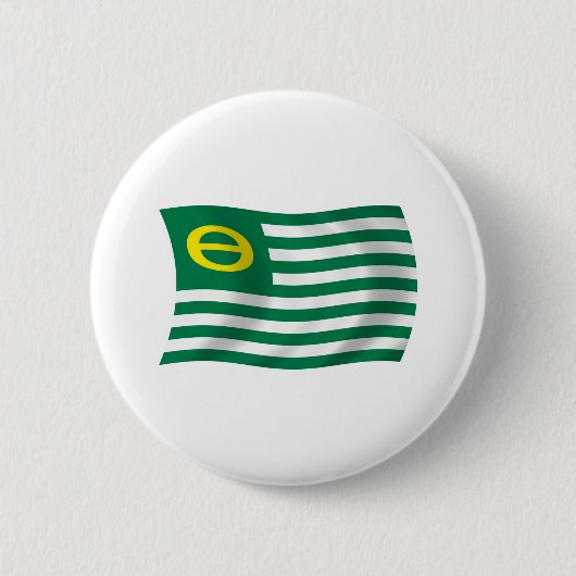 Flag für ökologische Bewegung Button (Vorderseite)
