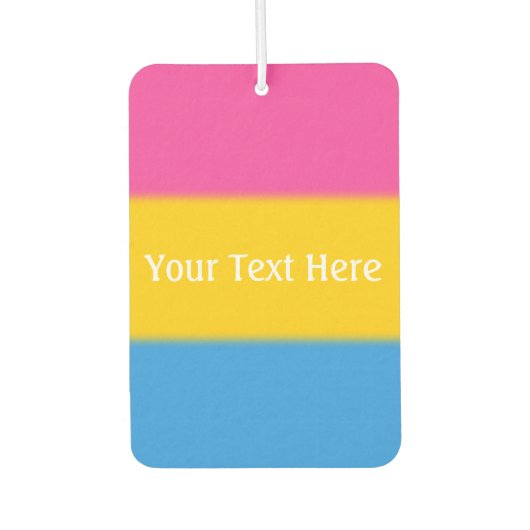 Flag für Pansexual Pride Autolufterfrischer (Vorderseite)