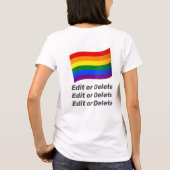 Flag für Personalisierte Rainbow-Flag LGBT-Gay Pri T-Shirt (Rückseite)