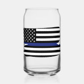Flag für Polizeibeamte der personalisierten blauen Dosenglas (Vorderseite)