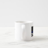 Flag für Polizeibeamte der personalisierten blauen Espressotasse (Rückseite)