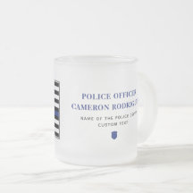 Flag für Polizeibeamte der personalisierten blauen