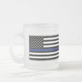 Flag für Polizeibeamte der personalisierten blauen Mattglastasse (Links)