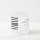 Flag für Polizeibeamte der personalisierten blauen Mattglastasse (Mittel)
