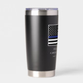 Flag für Polizeibeamte der personalisierten blauen Thermobecher (Vorderseite)