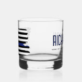 Flag für Polizeibeamte der personalisierten blauen Whiskyglas (Links)