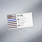 Flag für Polizeibeamte der "Thin Blue Line" Magnetische Visitenkarte (Beispiel)