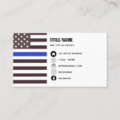 Flag für Polizeibeamte der "Thin Blue Line" Visitenkarte (Vorderseite)
