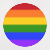 Flag für Regenbogen-Gay Pride Etiketten (Design 1)